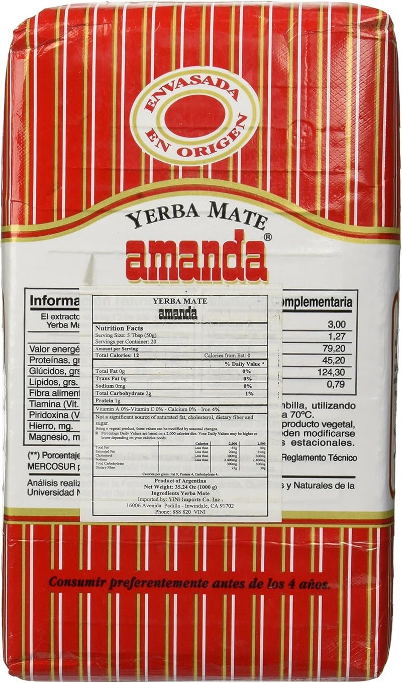 Amanda Yerba Mate Amanda 1 Kg - Traditional Argentine Tea - Image 2